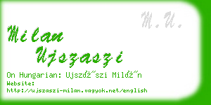 milan ujszaszi business card